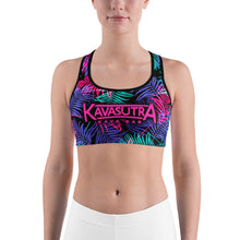 Load image into Gallery viewer, Kavasutra neon floral sports bra